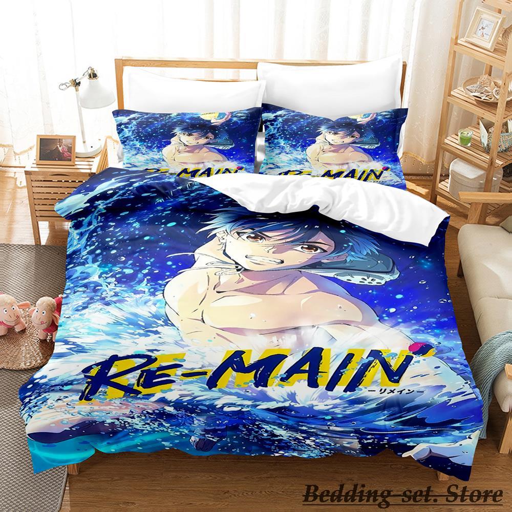 2023 RE MAIN Bedding Set Single Twin Full Queen King Size Bed Set Adult Kid Bedroom Duvetcover Sets Anime Parure De Lit Bed