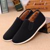 Spring new old Beijing cotton cloth shoes, non-slip breathable cloth shoes, outdoor casual velvet men's shoes 2025