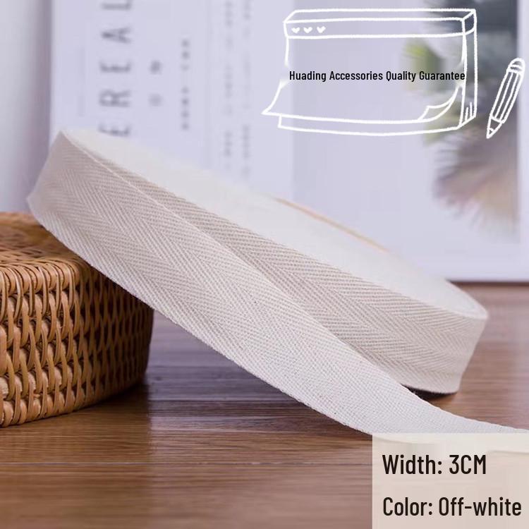 1.5cm Xinjiang Cotton Herringbone Tape: Edging and Binding Fabric Accessory.