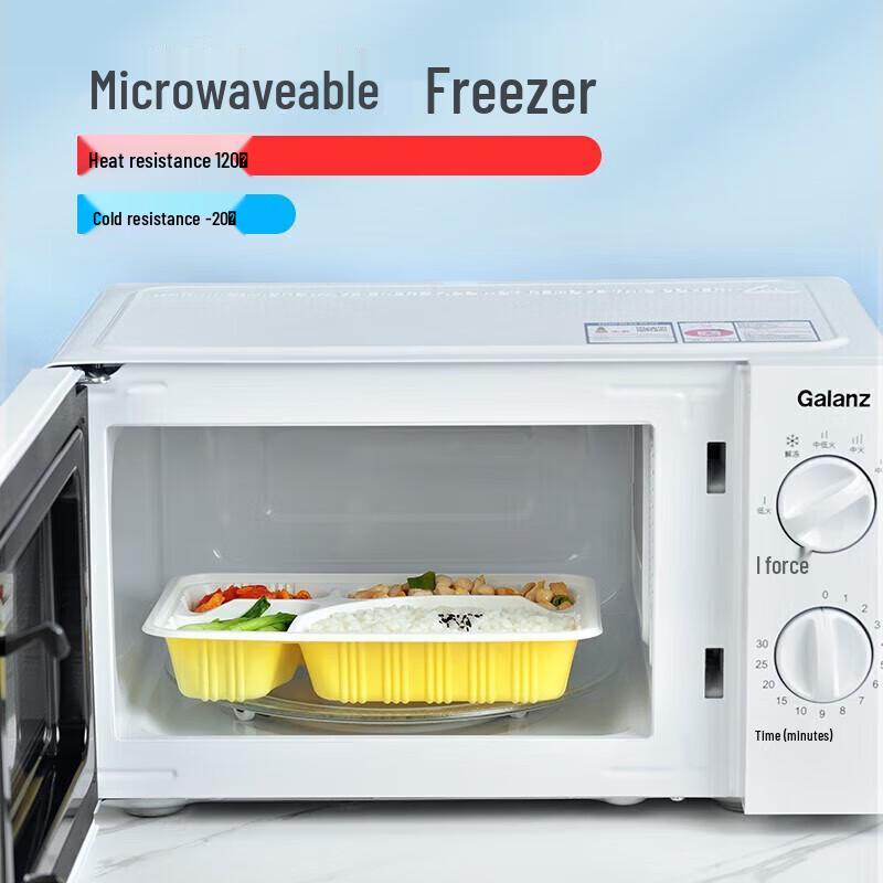 Microwaveable Disposable Compartmented Plastic Lunch Boxes