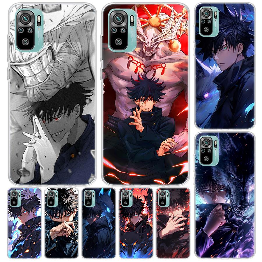 Kaisen J-Jujutsu Fushiguro Megumi Cover For Xiaomi Redmi Note 14 13 12S 12 11 Pro Plus Phone Case 11S 10S 10 11E 11T + 9S 9 Prin