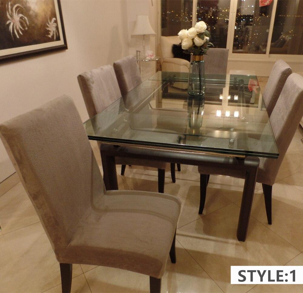 1/4/6pc Chair Cover Velvet Fabric Stretch Spandex Elastic Chair Slipcover Seat Case for Dining Room Wedding Hotel Banquet