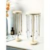 1pc Simple Style Round Natural Wood Jewelry Display Stand For Necklaces, Pendants, Bracelets & Jewelry Shop Window Display