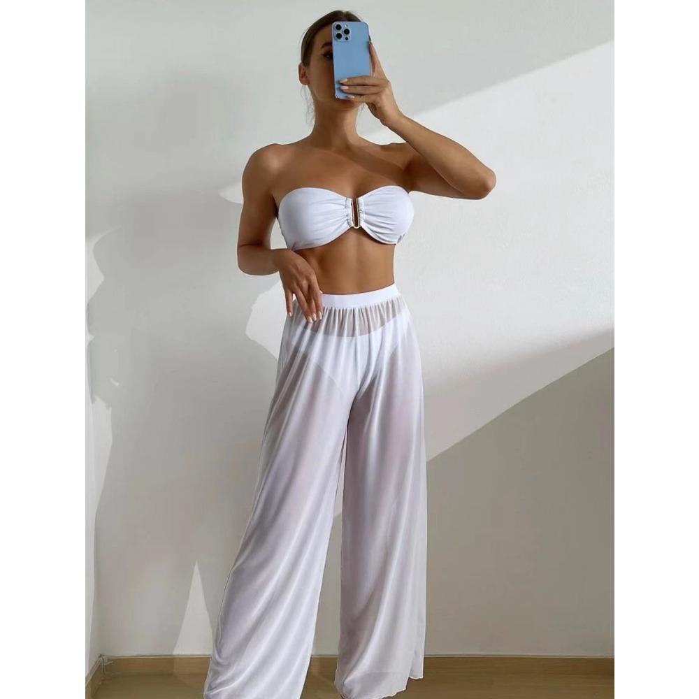 Split Bikini Trousers Three-piece Swimsuit Women's European and American Bikini Swimsuit