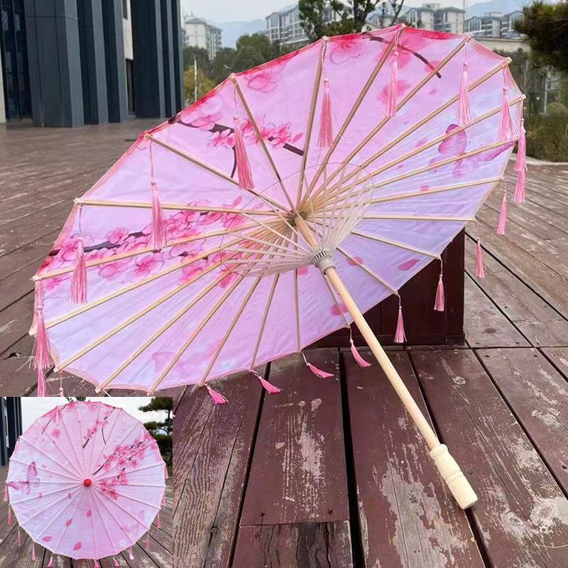 Parapluie en Papier Huilé Style Antique Chinois 82cm Parapluie Décoratif Multicolore pour Enfants Parapluie pour Costumes Photographie