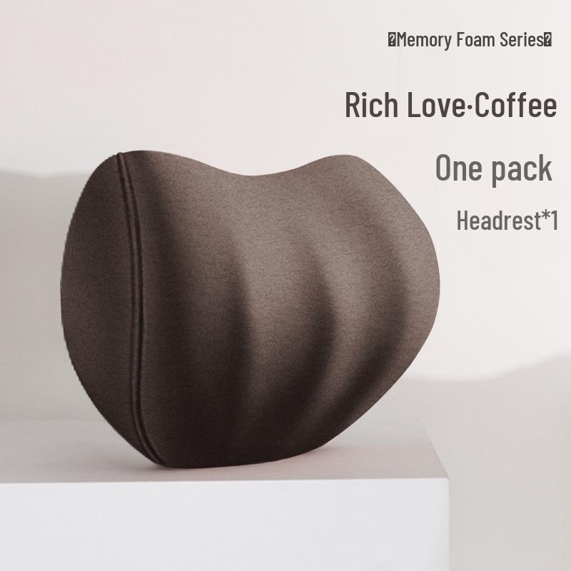 Cloud-Like Suede Memory Foam Headrest & Lumbar Support: Breathable Universal Car Cushion & Neck Pillow