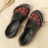 Fashion Orthopedic Real Leather Shoes Women's Ballet Flats Floral Moccasins Ladies Vintage Luxury Loafers Waterproof Wide Fit Chic Shoes
