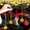 WTEMPO Christmas Bells with Ropes Large Bells for Making Handcrafts Holiday Party Supplies Christmas Tree Hanging Pendent Bells Festive Decorations