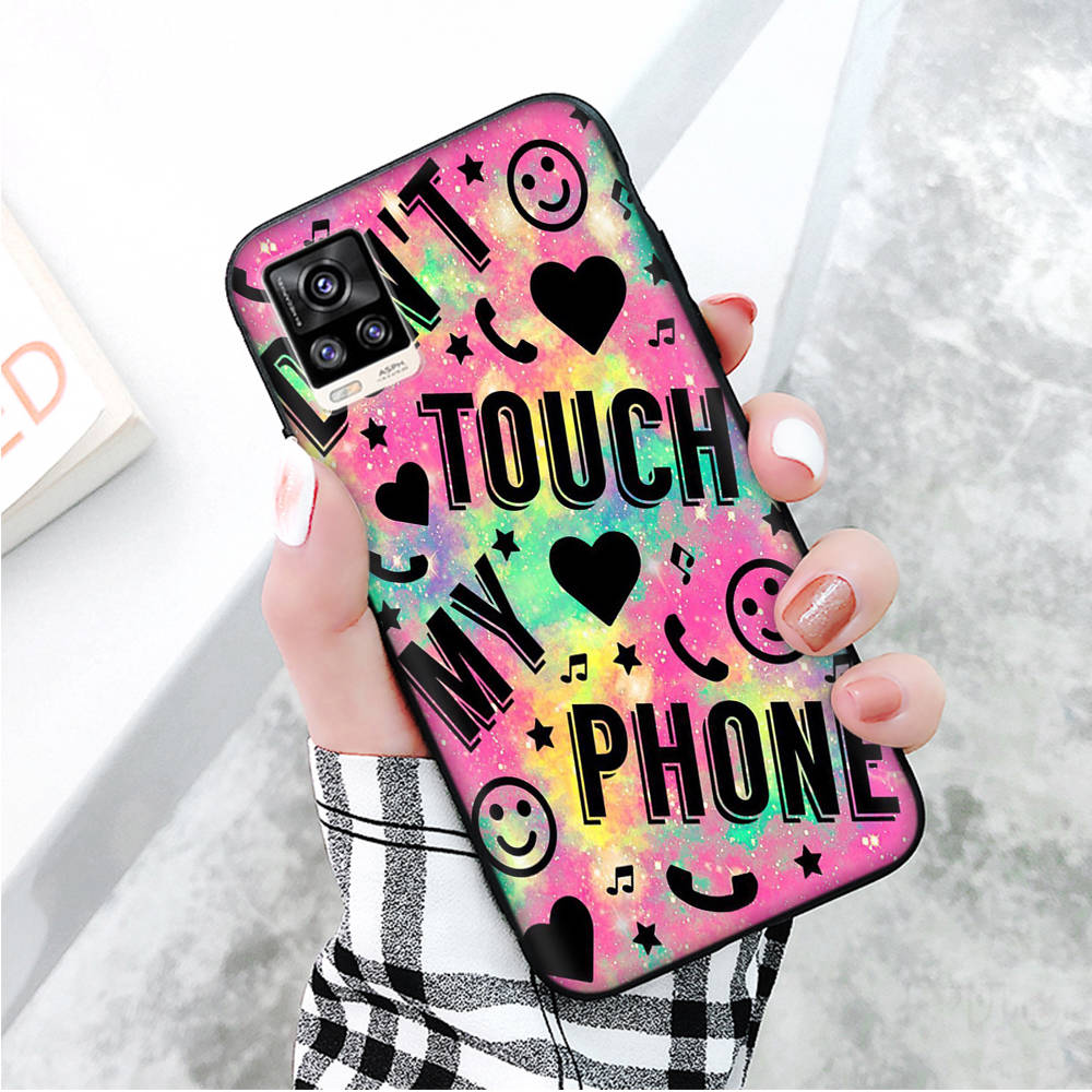 Black Case for Xiaomi Redmi 13C Note 9 iPhone XR 7 8 14 15 11 12 13 X XS Pro Max Samsung A25 S23 S24 FE Ultra Plus Don't Touch My Phone