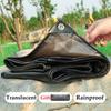 0.2mm PVC Rainproof Cover Black Transparent Mesh Film Garden Succulent Plant Waterproof Cloth Patio Pergola Rainproof Canvas