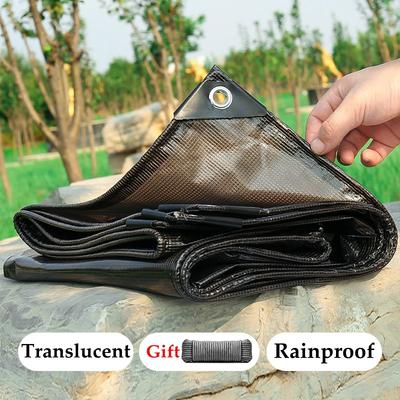 0.2mm PVC Rainproof Cover Black Transparent Mesh Film Garden Succulent Plant Waterproof Cloth Patio Pergola Rainproof Canvas