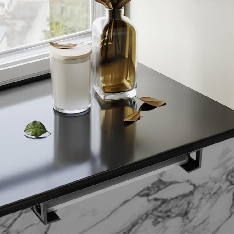 Vertical Laptop Storage Stand With AntiScratch Pad Secure Under Desk Mounting For Office And Home Use Space Efficient