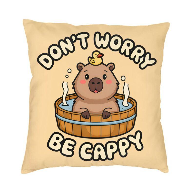Custom Cute Capybara Cushion Cover Sofa Home Decor Square Throw Pillow Case 40X40Cm