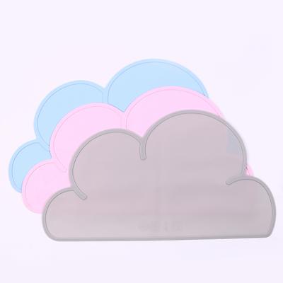 Silicone Pet Food Mat Cloud Shape Dog Cat Bowl Mat Anti-Slip Waterproof Pet Feeding Mat Placemat