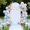 White Double-Sided Half-Round Cross Wedding Arch Kit for Party Decorations