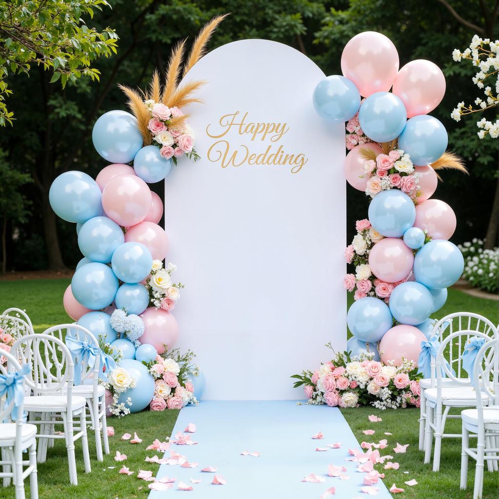White Double-Sided Half-Round Cross Wedding Arch Kit for Party Decorations