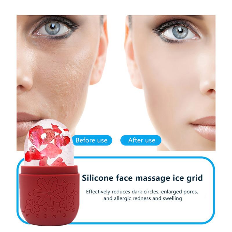 Ice Face Roller Facial Lifting Contouring Tools Silicone Ice Cube Trays Ice Globe Balls Eye Face Massager Beauty Skin Care Tools