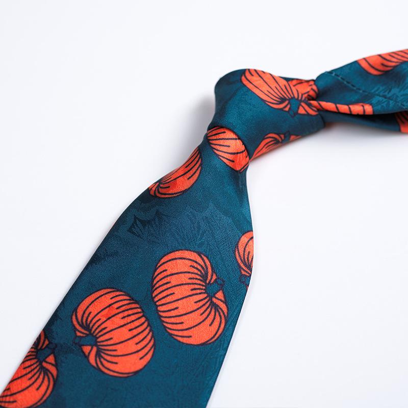 Pattern Printed Tie Men'S 9Cm Wide Personalized Retro Banquet Hosting Suit Large Flower Polyester Hand Tie
