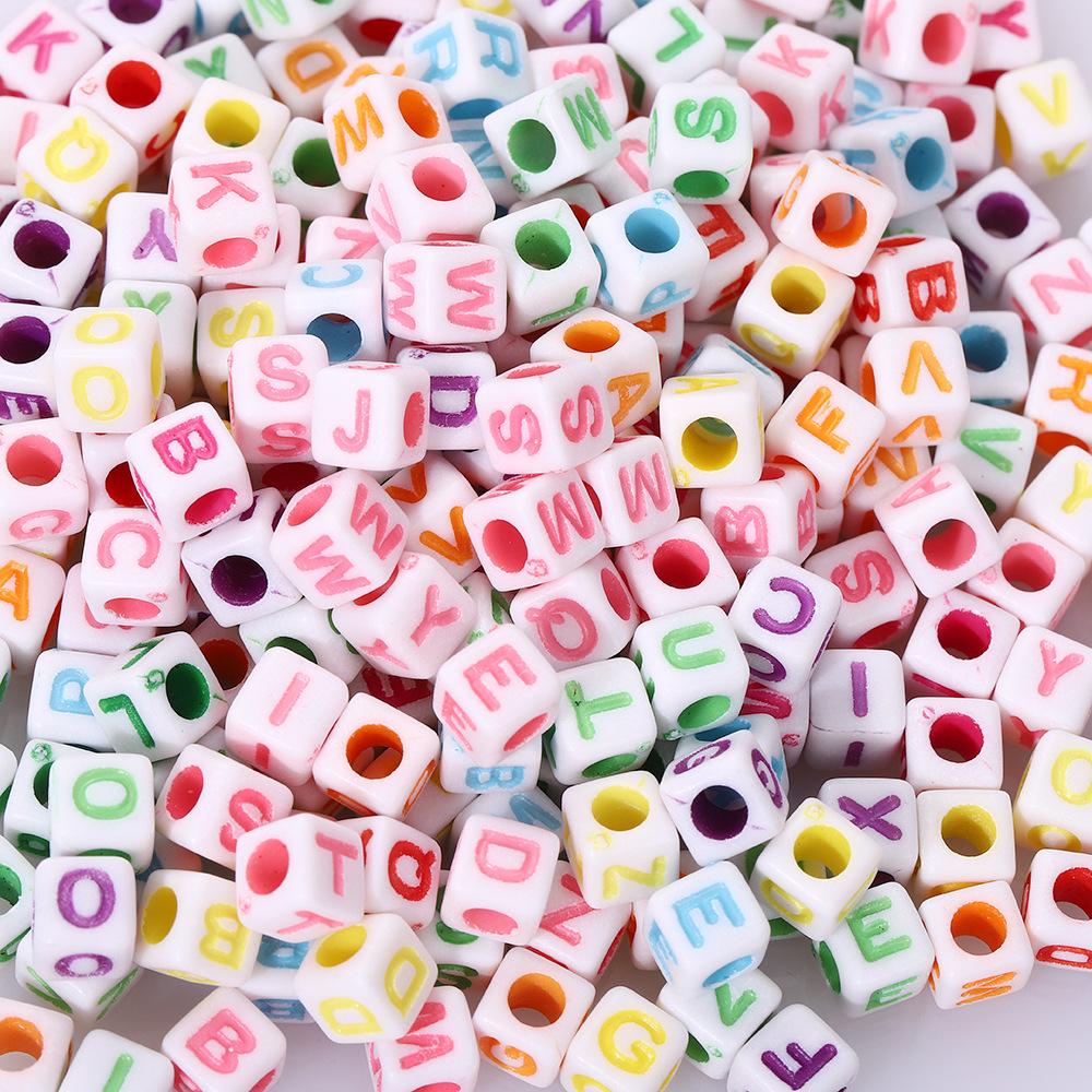 Acrylic Letter Beads for Kids' Jewelry Making – Educational DIY Beading Accessories