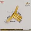 Retro Wooden Box Seven-Character 90° Iron Hinge - Small Leaf Hinge for Airplane-Style Hardware