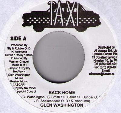 7inch Record GLEN WASHINGTON / LORNA BENNETT - Back Home / Knock None Taxi 2007 Jamaica Reggae, Ska & Dub Used