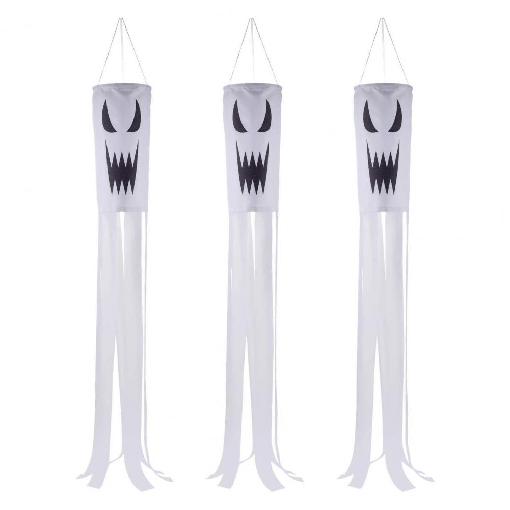 Halloween Windsäcke Geist Windsack Banner Gruselige Halloween Geist Windsack Dekorationen für Hof Garten Außen Zuhause