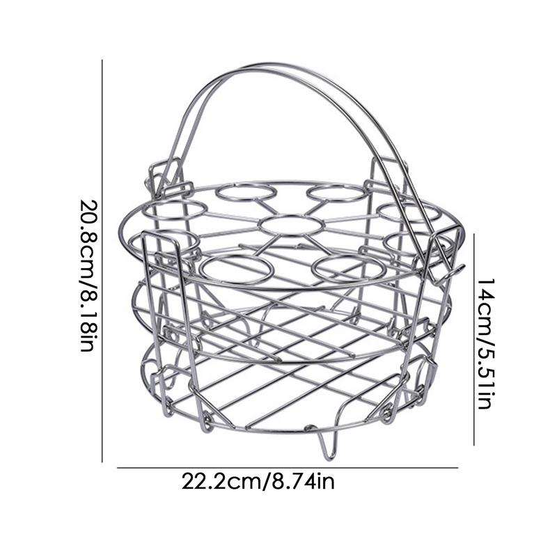 Three-Layer Stainless Steel Food Steamer Rack with Handles Pressure Cooker Eggs Steaming Rack Tray Cookware Kitchen Accessories