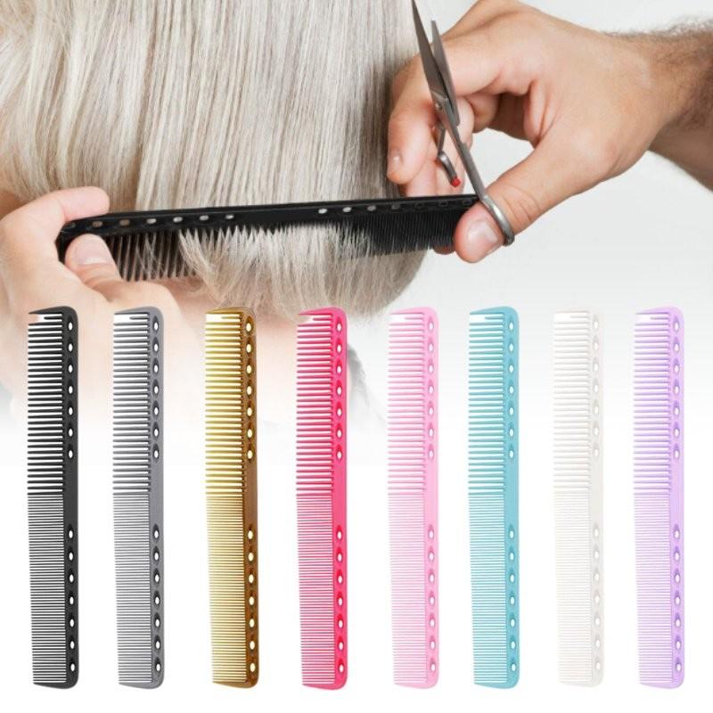 Hairdresser Haircut Hairdressing Plastic Combs Hollow Shape Both Dense Ends