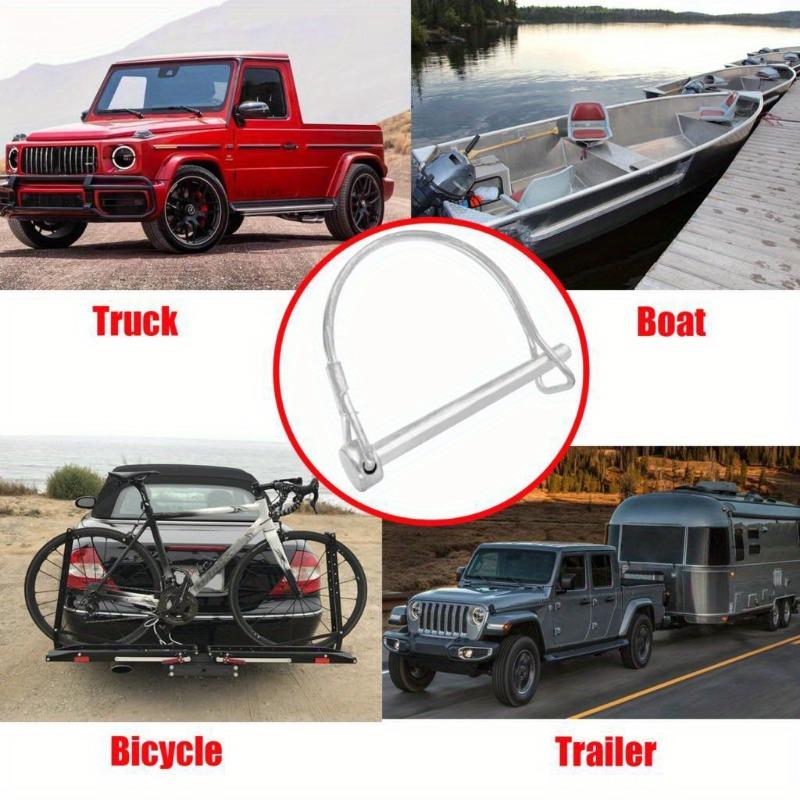 1pc Quick Trailer Coupler Safety Snap Pin Lock D Ring Round Arch Towing Hitch Hook Boat Bicycle Car Parts