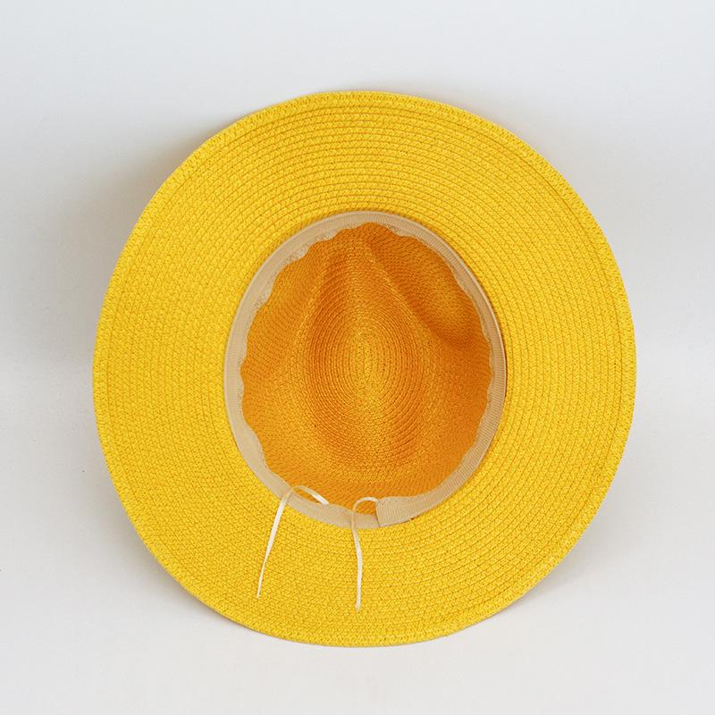 Perle Panama Strohhut Mode Herren und Damen Eingelegter Diamant Pailletten Zylinder Seaside Sonnenschutz Strandhut