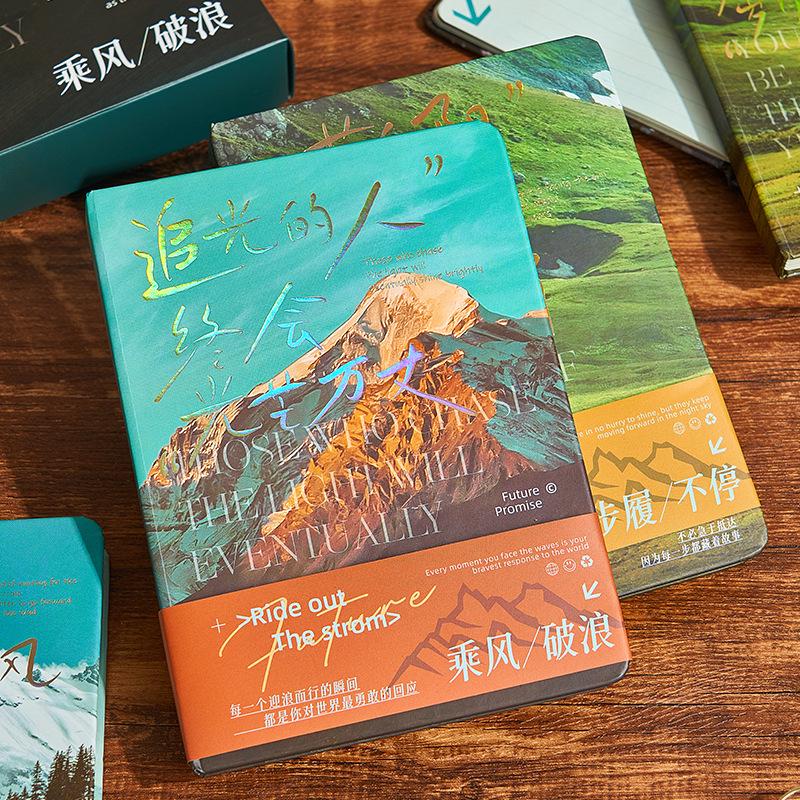 New Year Gift Box: Notebook Set for Students - Diary & Simple Planner with Hot Stamping