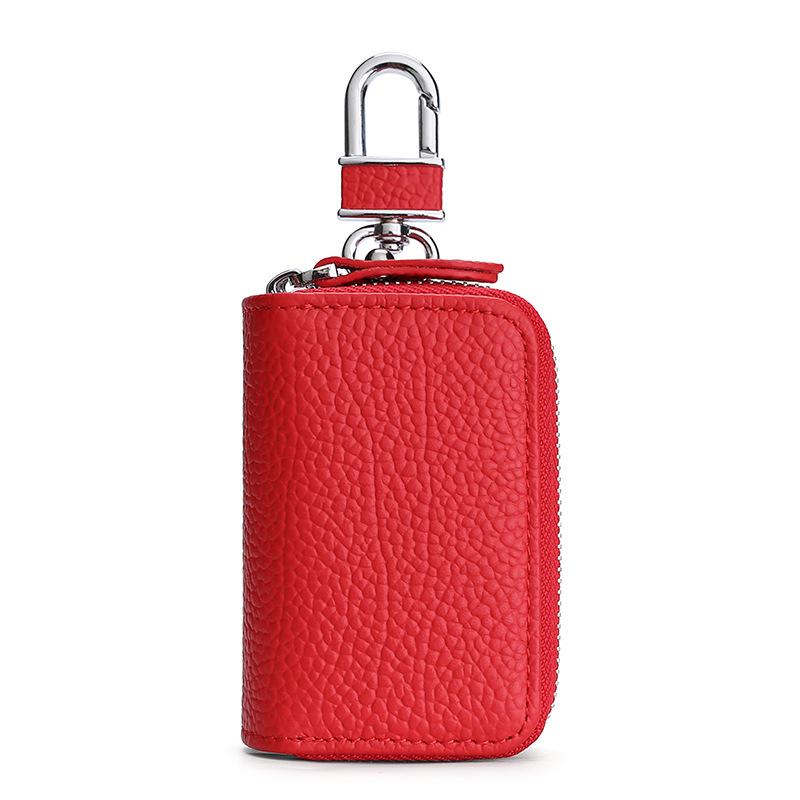 General Motors Multifunctional Leather Car Key Case with Dual Zippers