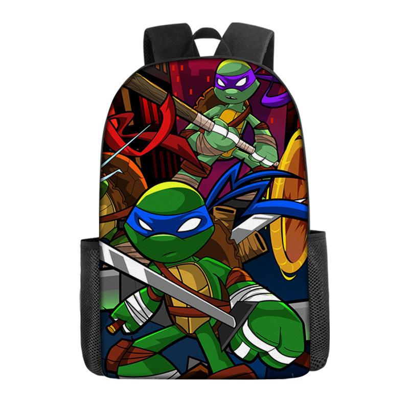Teenage Mutant Ninja Turtles Children'S School Bag Elementary School Student Cartoon Breathable Backpack Cute Burden Reduction Cool Anime Backpack