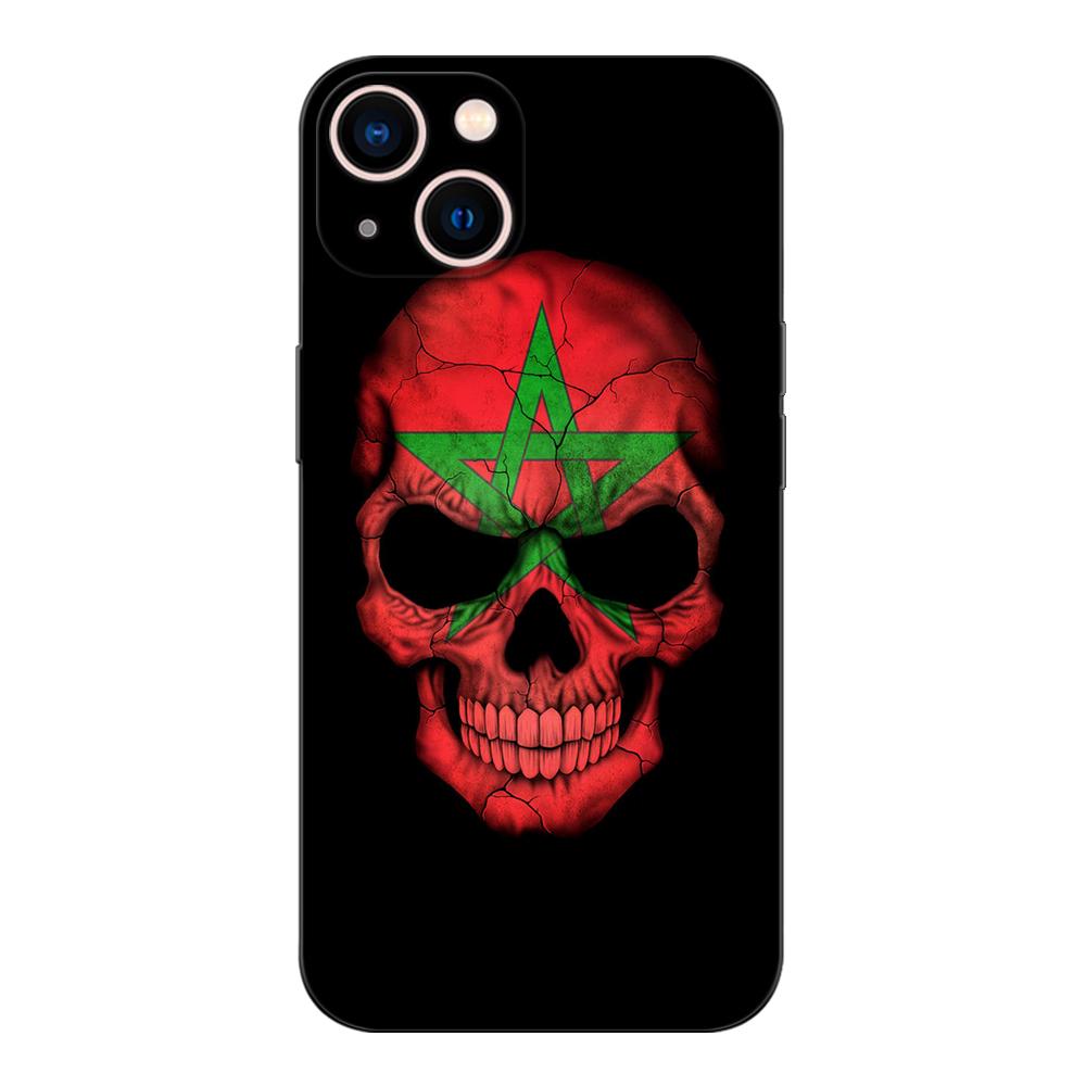 Czarne etui tpu do Samsunga Galaxy S22 S20 S21 FE PLUS ultra+S10 E lite tylna obudowa flaga Maroka Maroka