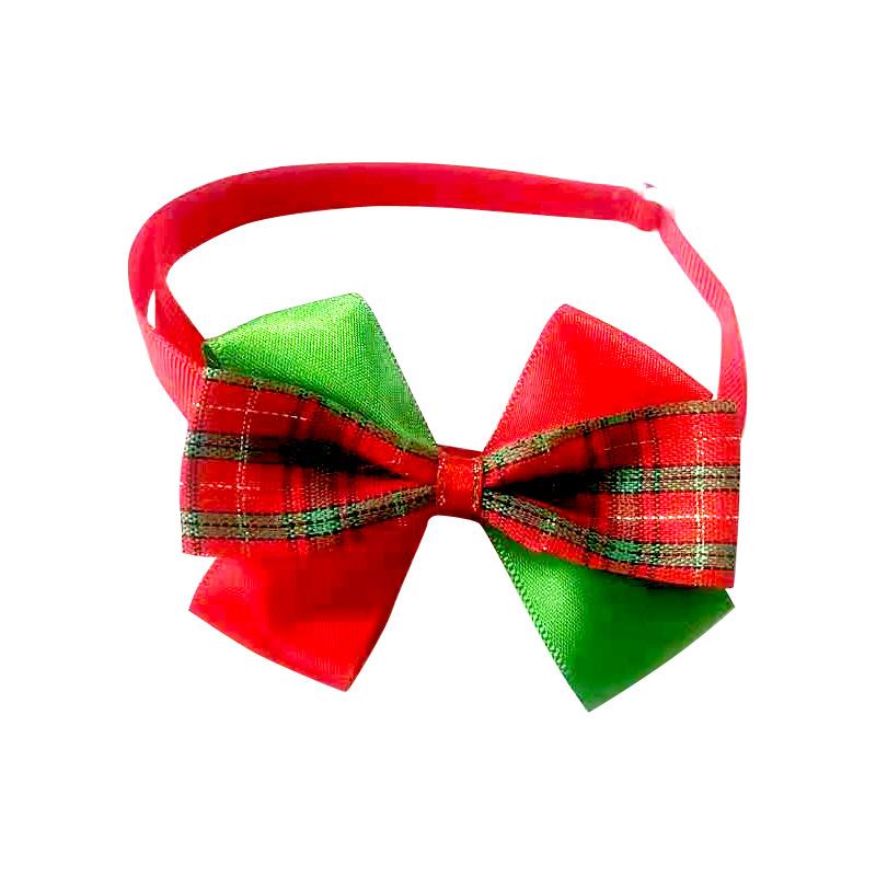 Christmas Handmake Dog Bow Ties Puppy Bowties Pet Cat Dog Bow Tie Collar for Dogs Grooming Dog Christmas Accessories