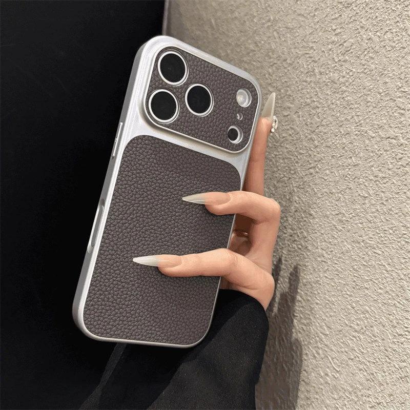 Premium Leather Texture Full Coverage Protective Case for iPhone 17 Pro Max with Lens Protection