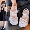 Children's Open-toe sandals2026New Summer Cute Pearl Shell Rhinestone Beach Sandals for Small, Medium, and Large Children