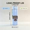 1PC Black Flying Eagle Bird 750ml Sports Water Bottle Leakproof Straw Lid Outdoor Office Home