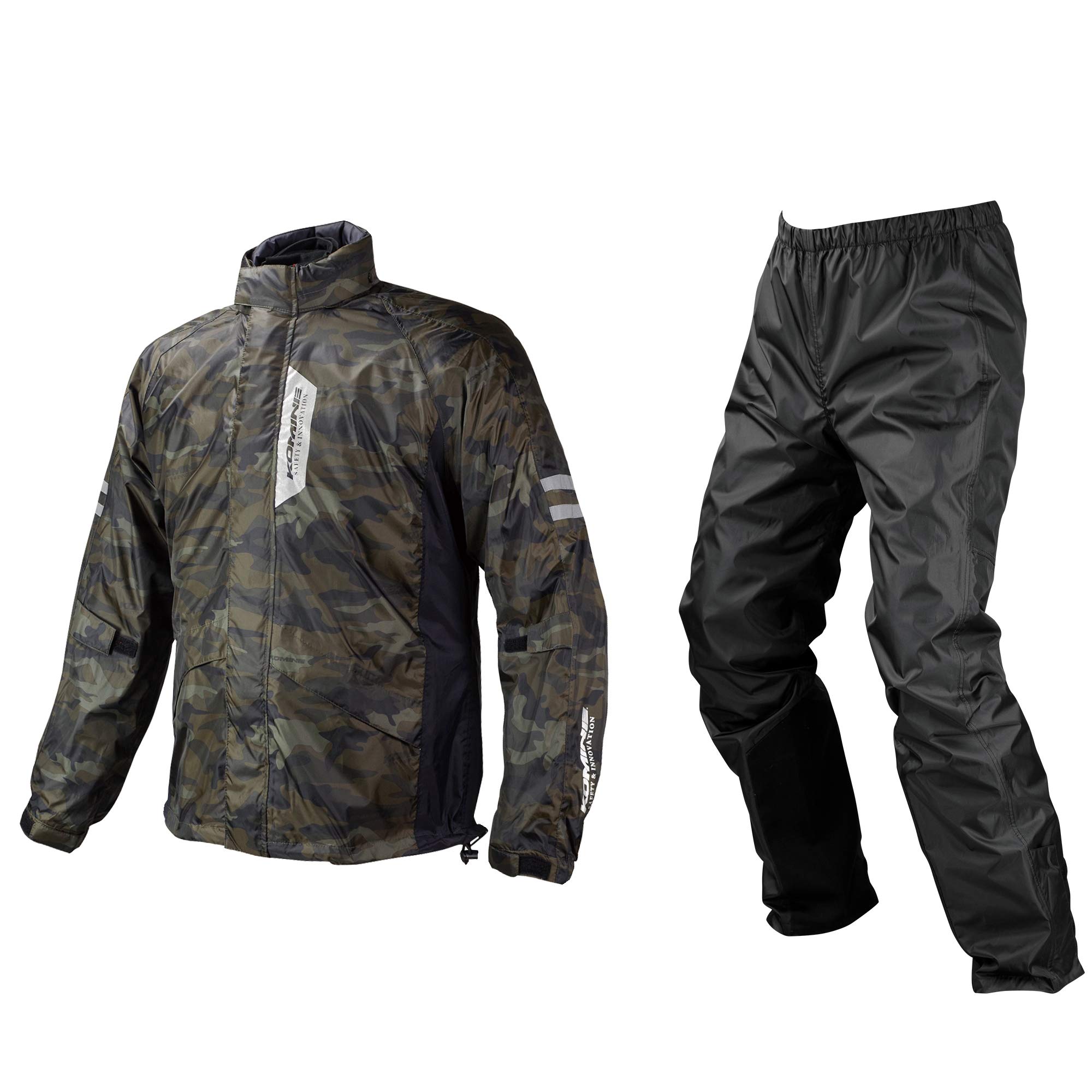 Motorcycle Rainwear Breaster Rainwear Fiart 755 Rain Gear Raincoat Waterproof KOMINE Camo 3XLB [KOMINE] RK-539 03-539 Men s