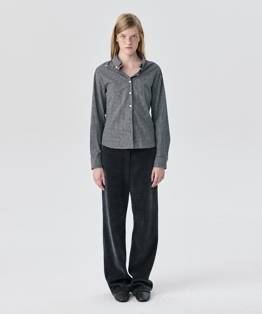 WNDERKAMMER Corduroy Straight Pants_Dark Grey