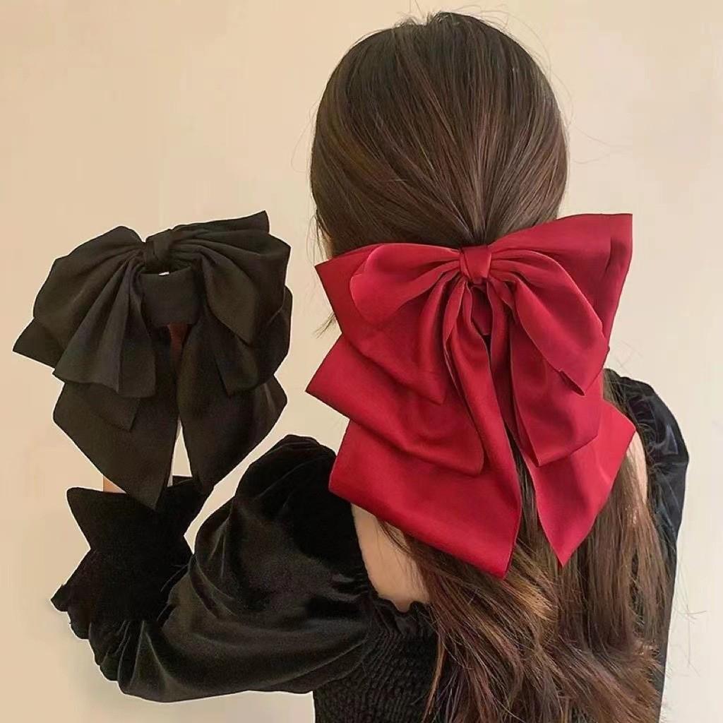 Luxury Starry Sky Rhinestone Bow Hair Clip - Volumizing Shark Clip Accessory