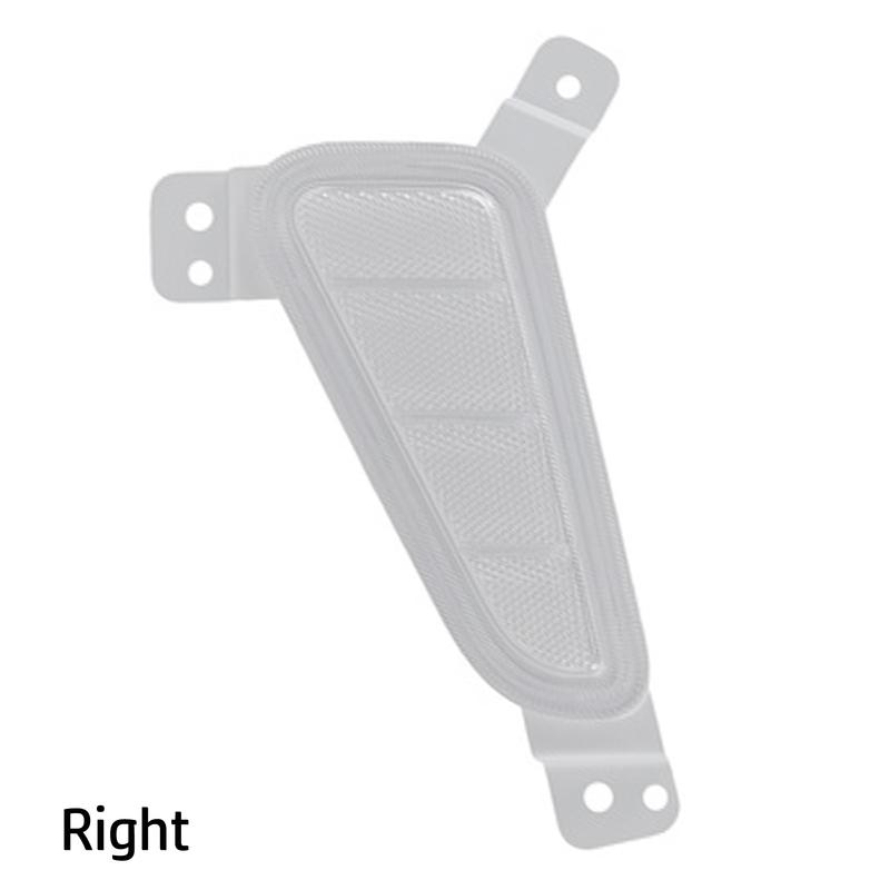 Front Right Fit Front Bumper Reflector Vehicle Repair Automotive Replacement Single Piece Design Direct Fit Replacement