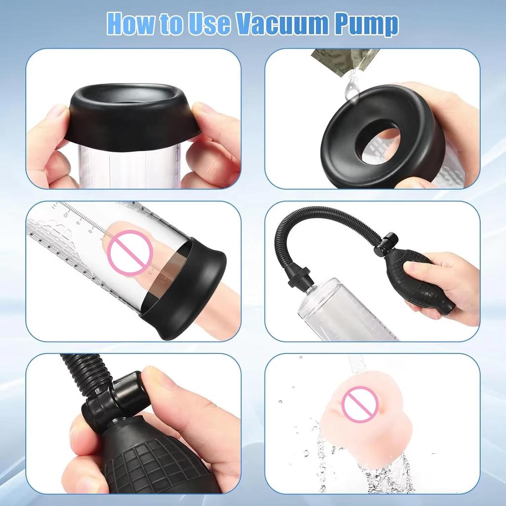 Powerful Penis Pump Enlargement Vacuum Dick Extender Men Sex Toy Increase Length Enlarger Male Train Erotic Adult Sexy Product