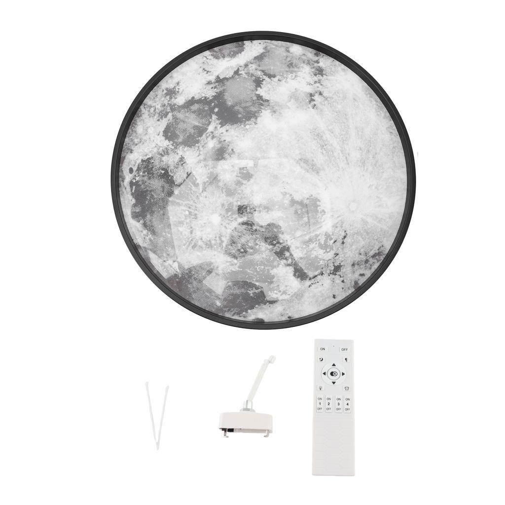 Moon Ceiling Light Remote Control LED 3000K 6000K Dimmable Flush Mount Ceiling Light Fixture for Living Room Bedroom