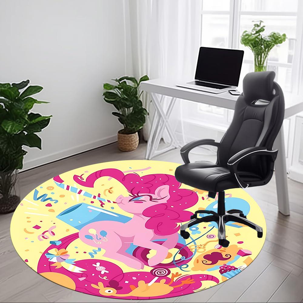 1pc My Little Pony Office Round Area Rug, Under Office Chairs Bedroom Living Room Home Decor A1022237