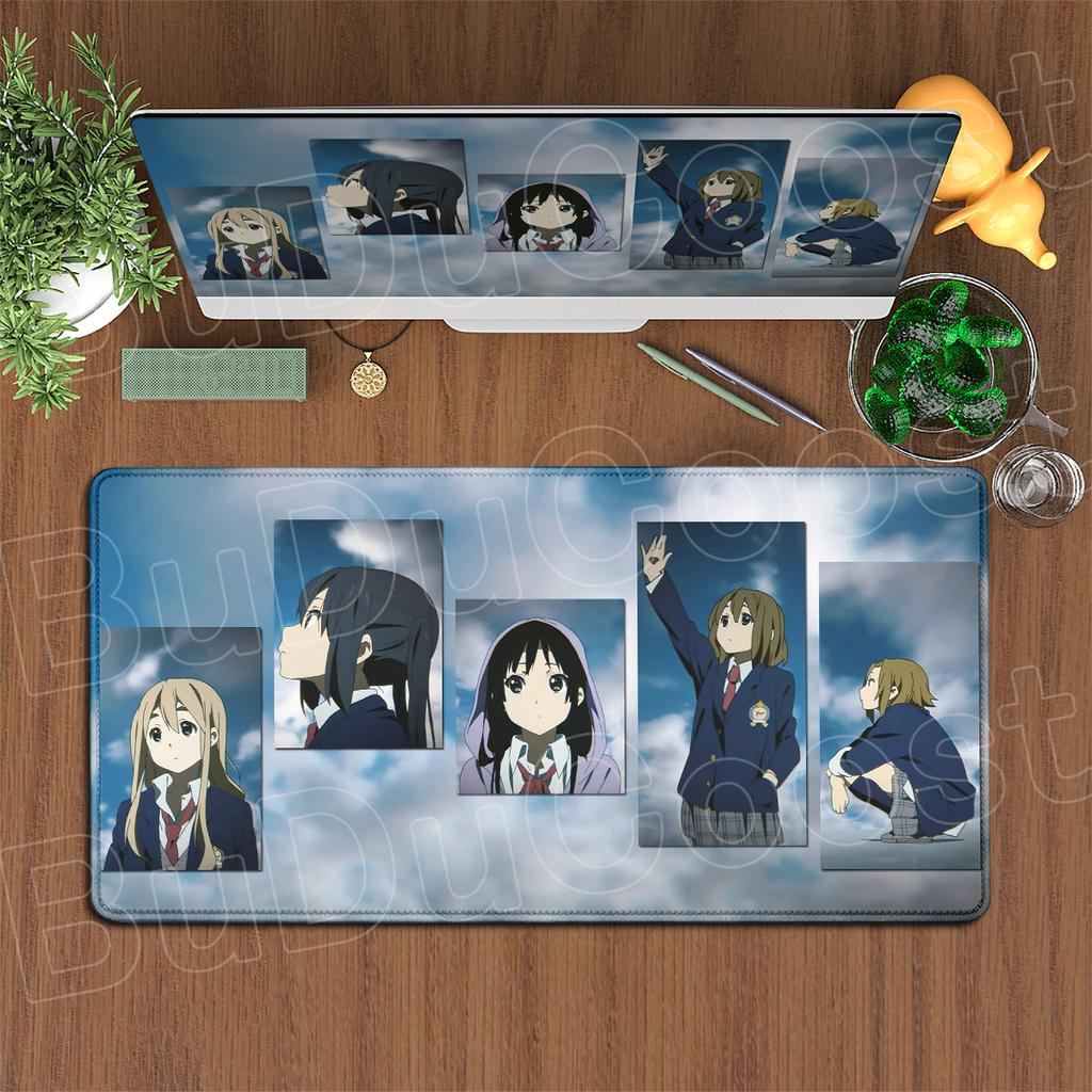 Game Cabinet Extended Desktop Mat Pc Accessories Kawaii Anime Girls Yui Hirasawa Mouse Pad Large KOn Office Laptop Keyboard Rug
