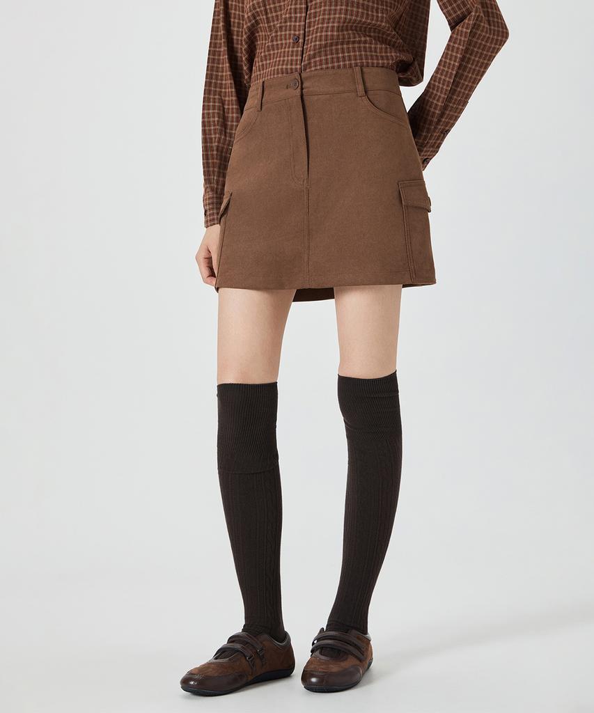 MIXXO Faux Suede Mini Skirt_Miwwhft02C