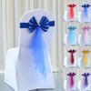 Chair Backs Bow Chair Cover Bands Composite Fabric Elastic