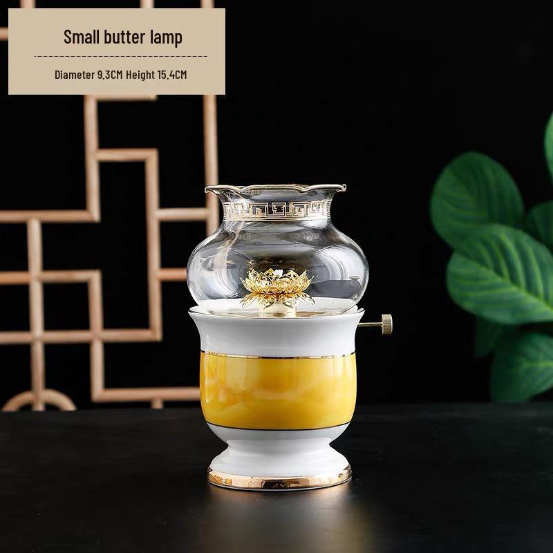 Large Ceramic Buddhist Incense Burner for Indoor Rituals, with Holy Water Cup and Incense Stick Holder