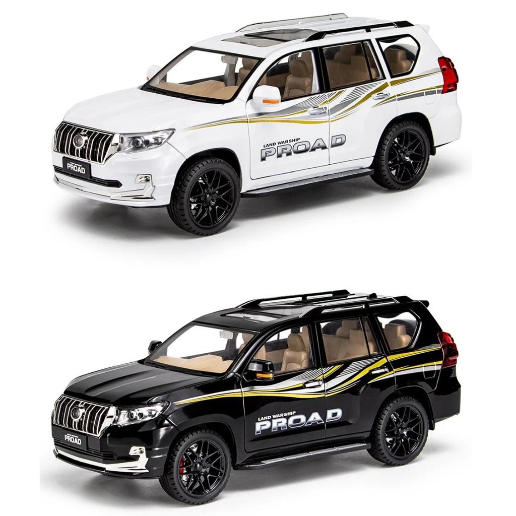 1/18 Scale Toyota PRADO Large Off Road SUV Vehicle Alloy Diecast Metal Car Model Boutique Collection Hobby Decoration Gift for Friend
